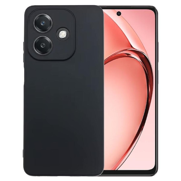 OPPO A60 5G Ultra Slim Black Premium TPU Gel Back Case by MEZON – Shock Absorption (OPPO A60 5G, Gel Black)