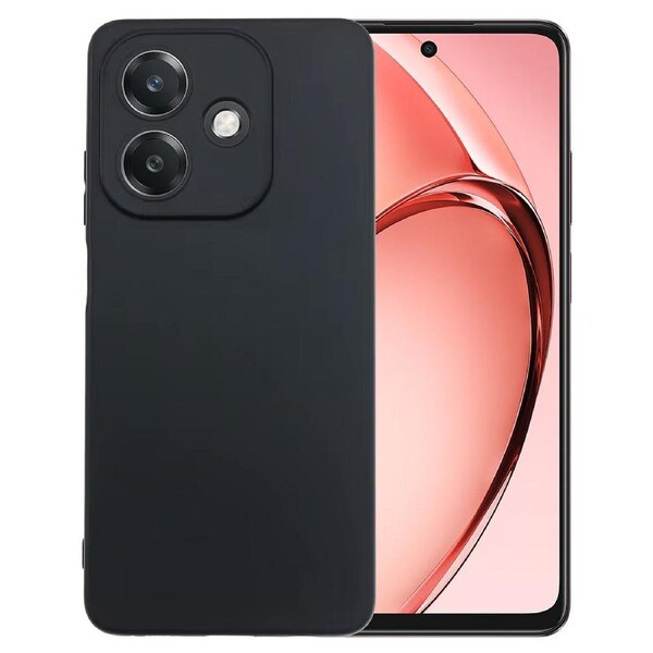 OPPO A60 5G Ultra Slim Black Premium TPU Gel Back Case by MEZON – Shock Absorption (OPPO A60 5G, Gel Black)