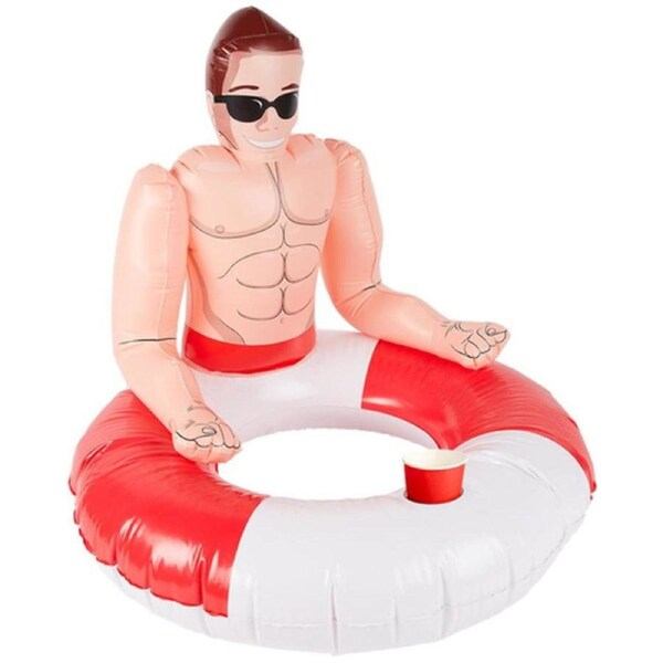 Inflatable Lifeguard Hunk Swim Ring 88cm
