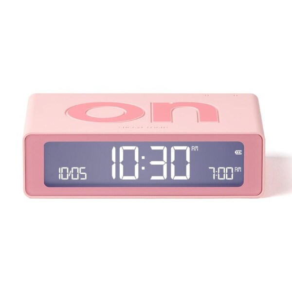 Lexon Flip Mini Reversible Alarm Clock - Pink