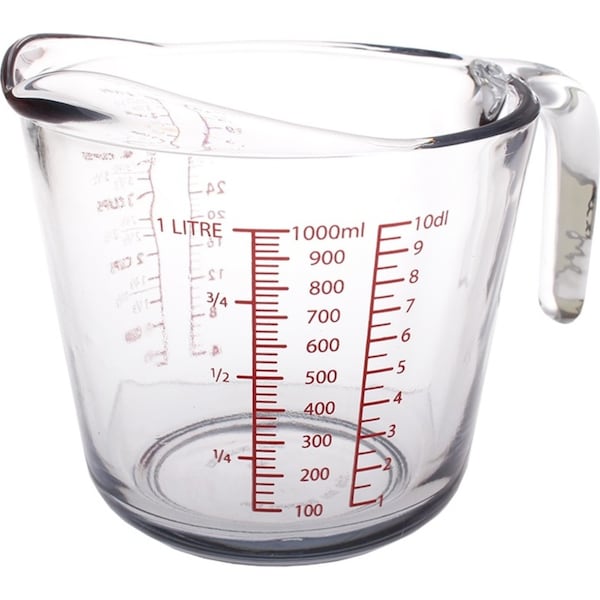 Kitchen Classics Glass Measure Jug 4 Cup/1L Kitchen Cookware Accessories