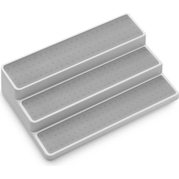 Madesmart 3-Tier Shelf Organiser Kitchen Spice Rack Rectangle 37x24cm White