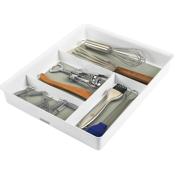 Madesmart Gadget Tray Kitchen Drawer Organiser Rectangular 37x31cm White