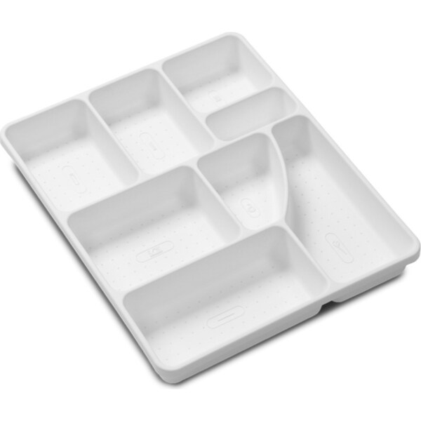 Madesmart Junk Drawer Organiser Home/Kitchen Tray Rectangle 38x31cm White