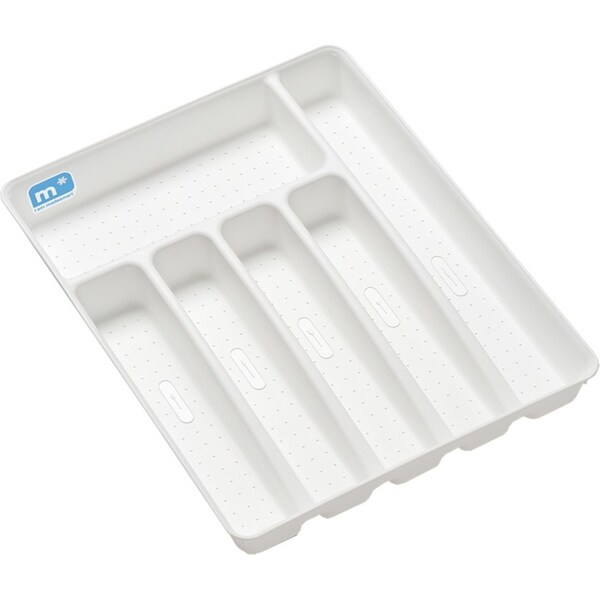 Madesmart Basic 6 Compartment Cutlery Tray Kitchen Organiser 38x33cm White