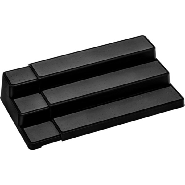 Madesmart 3-Tier Expandable Pantry Shelf Organiser 38x25cm Rectangle Carbon