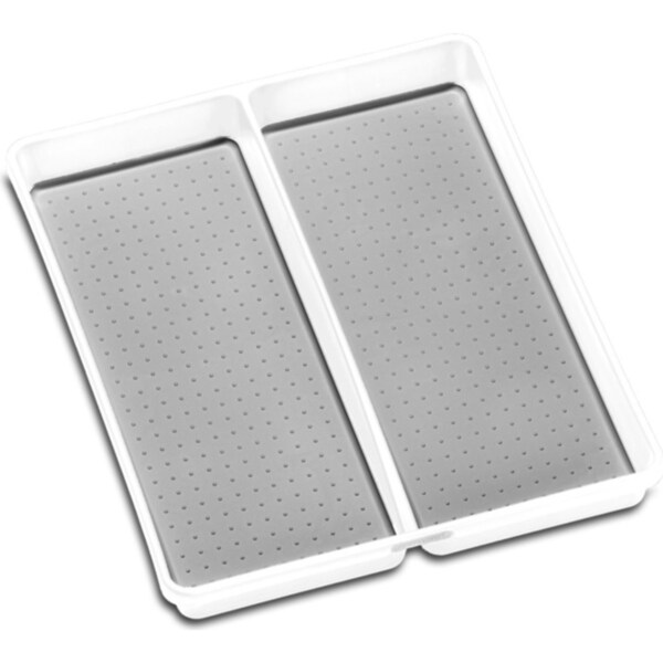 Madesmart Large 2 Compartment Kitchen Utensil Tray Rectangle 41x33cm White