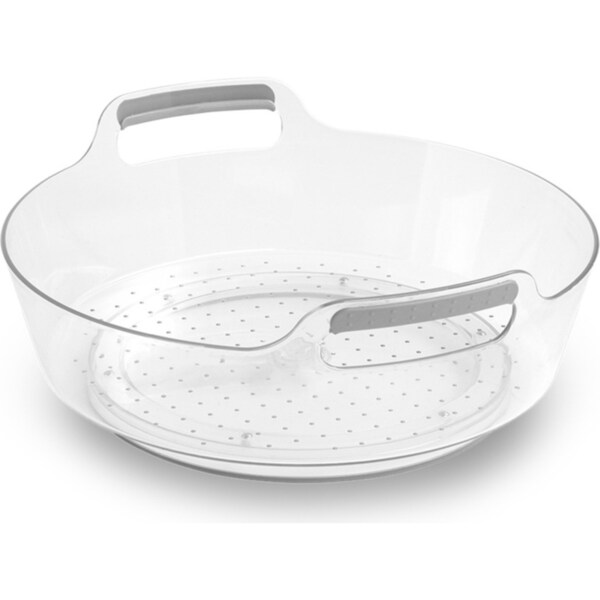 Madesmart Deep Portable Turntable Home/Kitchen Organiser Round 29cm Grey