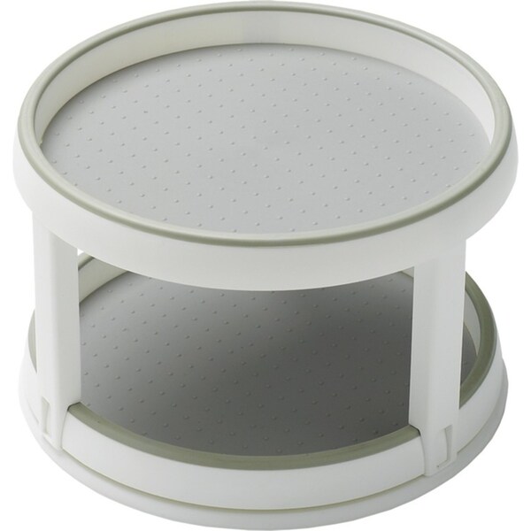 Madesmart Twin Turntable Portable Home/Kitchen Organiser 26x15cm Round White