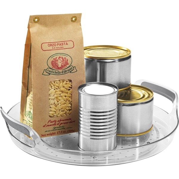 Madesmart Shallow Portable Turntable Home Kitchen Organiser Round 27cm Grey