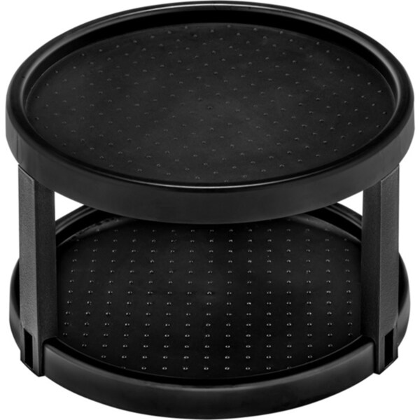 Madesmart Basic Twin Turntable Home/Kitchen Organiser 25x15cm Rectangle Grey