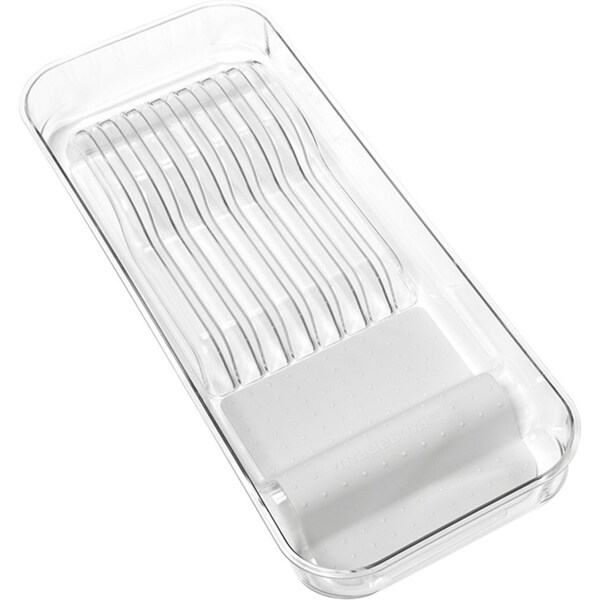 Madesmart Clear Soft Grip In-Drawer Kitchen Knife Storage Organiser Grey