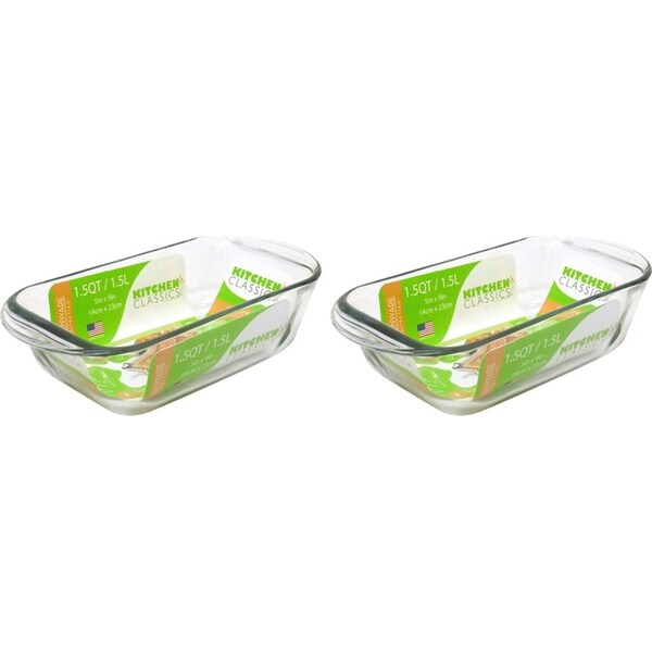 2x Kitchen Classics Loaf Pan 1.5L Kitchen Cookware/Bakeware Accessories 14x23cm