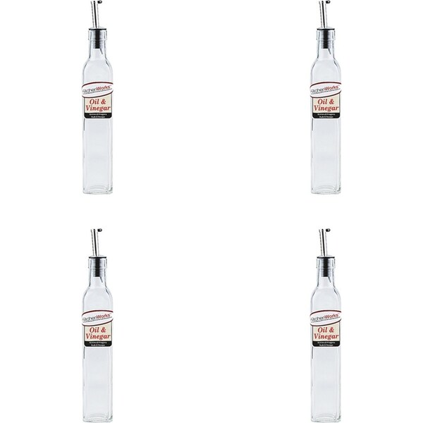 4x Kitchenworks Large Oil/Vinegar Bottle Kitchen Tabletop Accessories 500ml