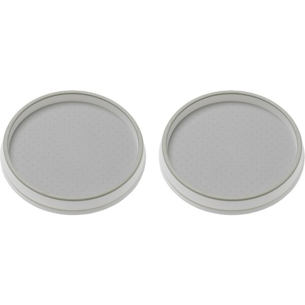 2x Madesmart Turntable Home/Kitchen Organiser Spice Holder Round 26x5cm White