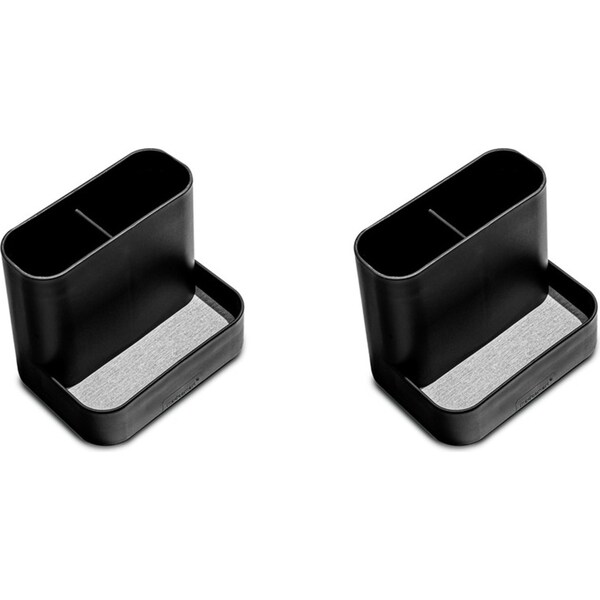 2x Madesmart Drying Stone Small Kitchen Sink Station Caddy Rect 11x10cm Black