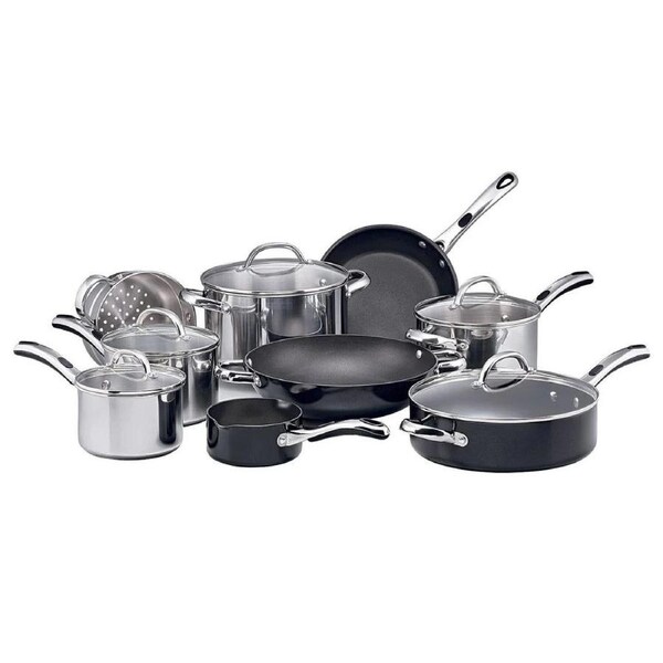 Raco Kitchen Essentials Nonstick/Stainless Steel Induction 9 Piece Cookware Set