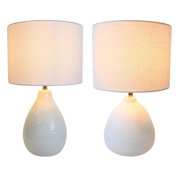 2pc LVD Ceramic Lamp Mara and Capri Decorative Home Lighting 28x52cm Set