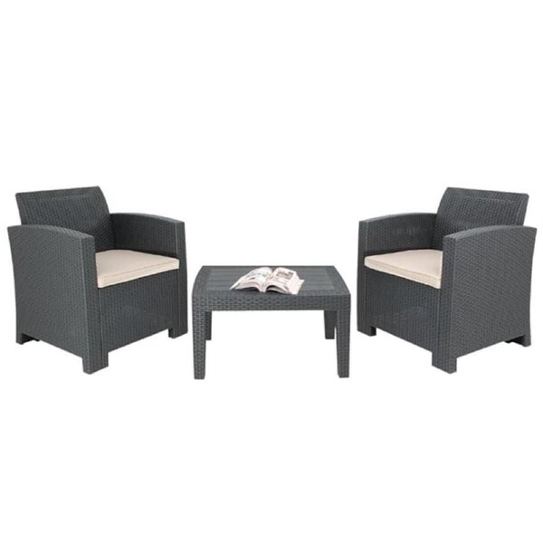 Bolero PP Wicker Armchair & Table Set