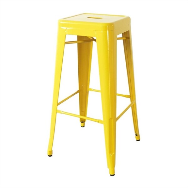 Bolero Bistro Yellow Steel?High Stool (Pack 4)