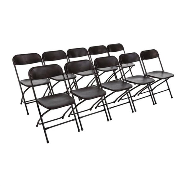 Bolero Folding PP Chair Black (Pack 10)