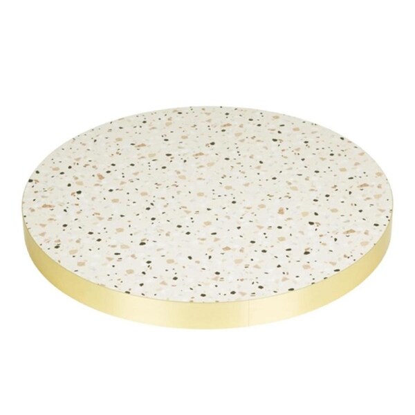 Bolero Terrazzo Style Round Table Top - 600mm
