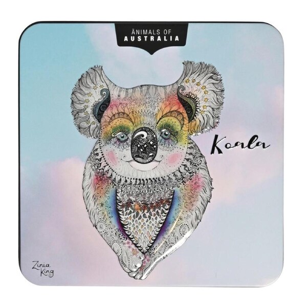 Banksia Red Animals of Australia Koala Tin - Lemon Mrytle Finger Biscuits 150g