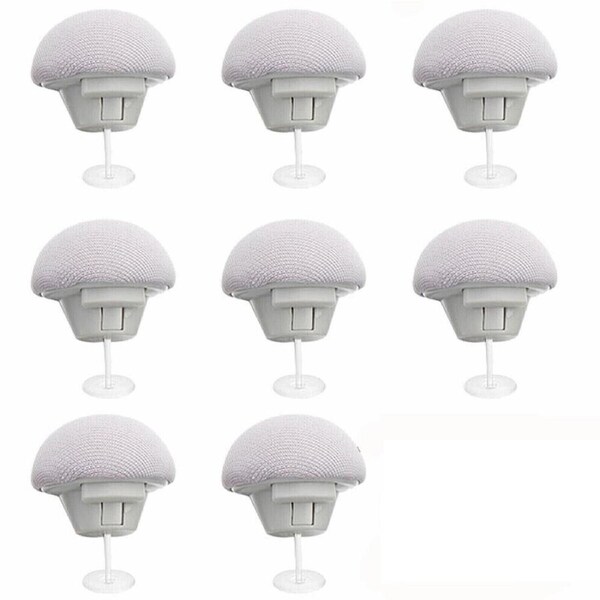 Bed Duvet Cover Sheets Fastener Gripper Clip - 8pcs Grey