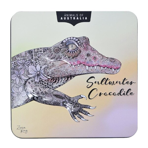 Banksia Red Saltwater Crocodile Tin - Lemon Mrytle Finger Biscuits 150g