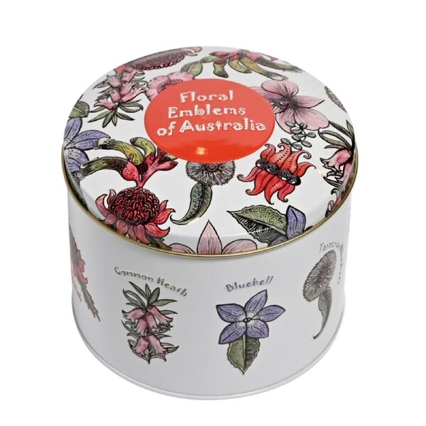 Banksia Red Floral Emblems Of Australia Tin - Chocolate Fruit & Nut Mix 200g