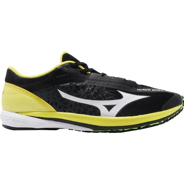 Mizuno Mens Wave Duel Sneakers Runners Athletic Running Shoes - Black/Yellow US 10.5