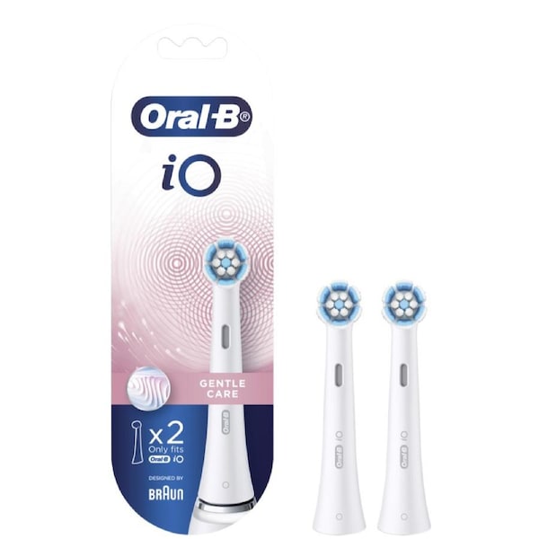 Oral-B iO Gentle Care Replacement Brush Heads 2 Pack - White