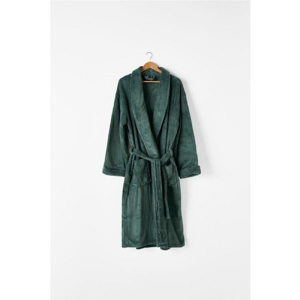 Linen House Plush Robe - Green