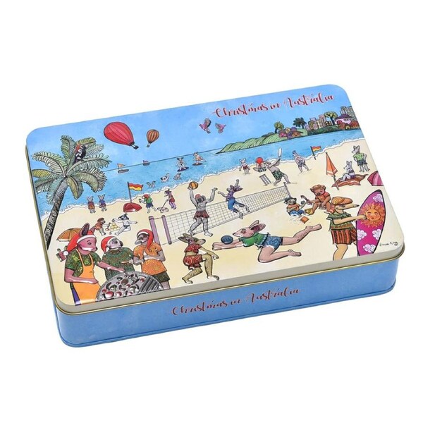 Banksia Red Christmas in Australia Tin - Butter Shortbread Fingers 300g