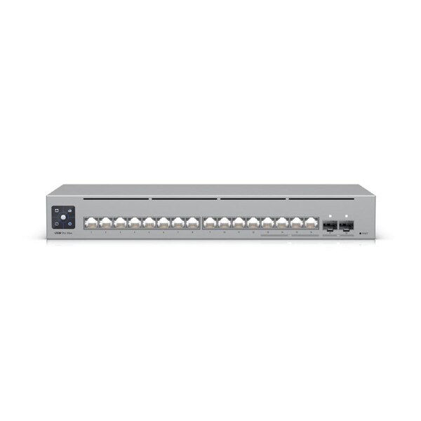 Ubiquiti UniFi Network,Pro Max 16 Switch,16-port, Layer 3 Etherlighting, 2.5 GbE, Power Supply 5V, 25W, Versatile Mounting Options.