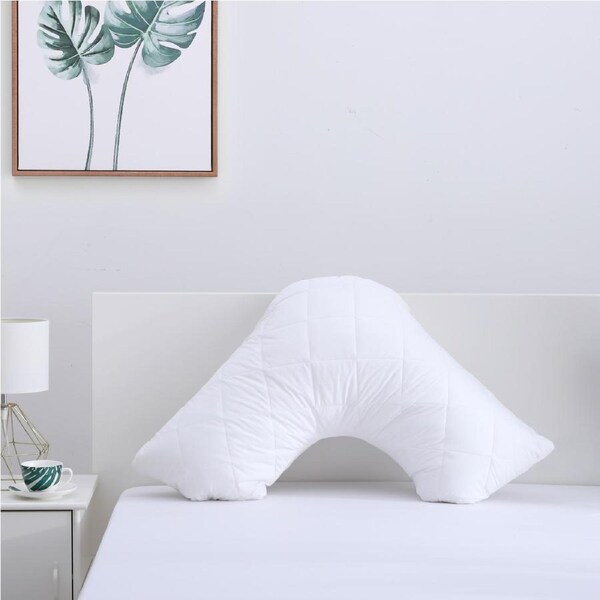 Dreamaker Cotton Cover Quilted Pillow Protector V Shape