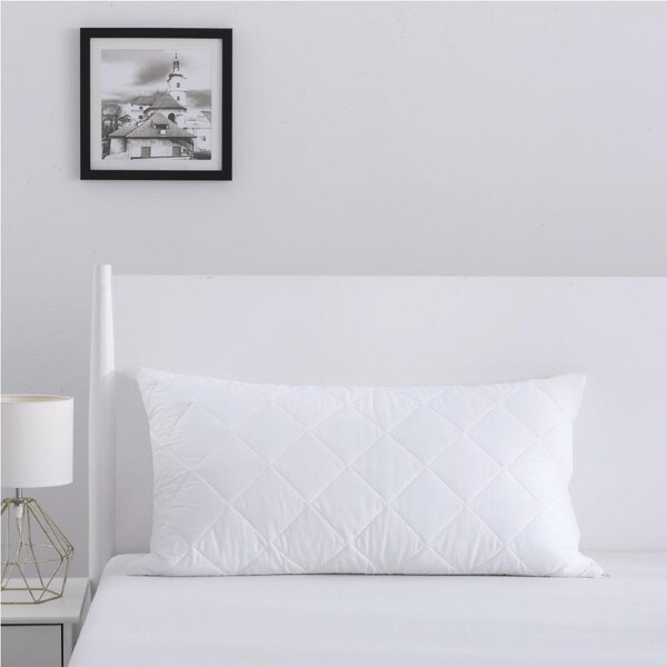 Dreamaker Cotton Cover Quilted Pillow Protector King Pillow Size