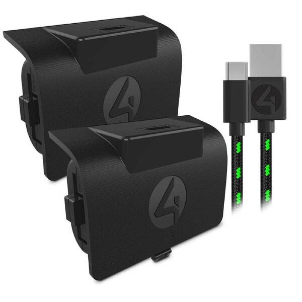 4Gamers XBOX Twin Play & Charge Kit - Black