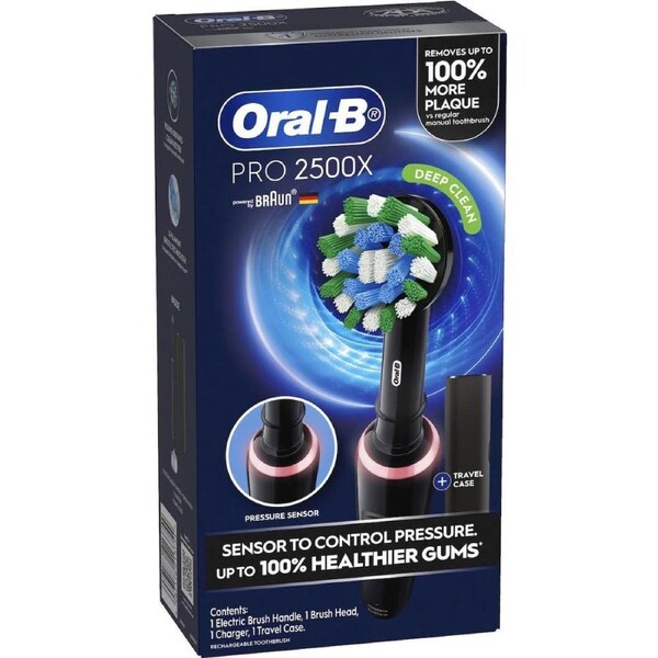Oral-B Pro 2500x Deep Clean Electric Toothbrush Black Each