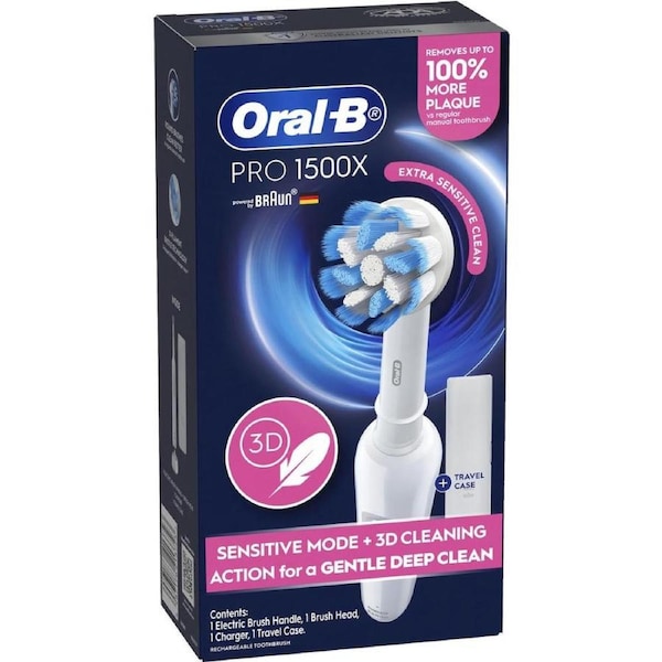 Oral-B Pro 1500x Sensitive Clean Electric Toothbrush Each