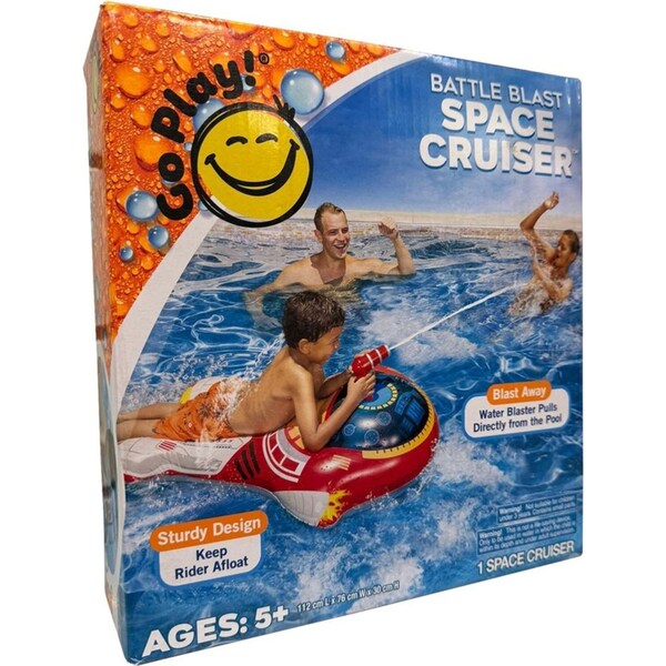 Go Play! Battle Blast&nbsp;Space Cruiser Kids Inflatable Pool Float 112x76cm 5y+