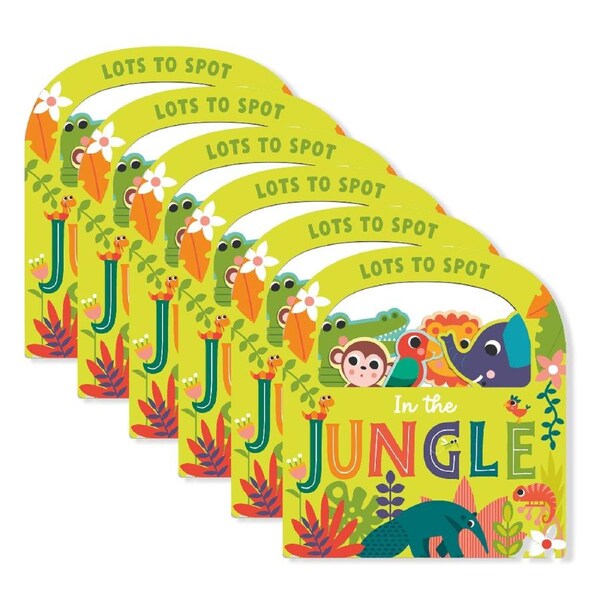6x Townhouse Lots to Spot In the Jungle Kids/Toddler Early Learning Book 1y+