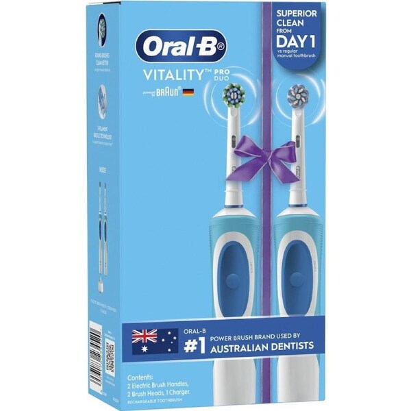 Oral-B Vitality Precision Clean Electric Toothbrush Twin Pack each