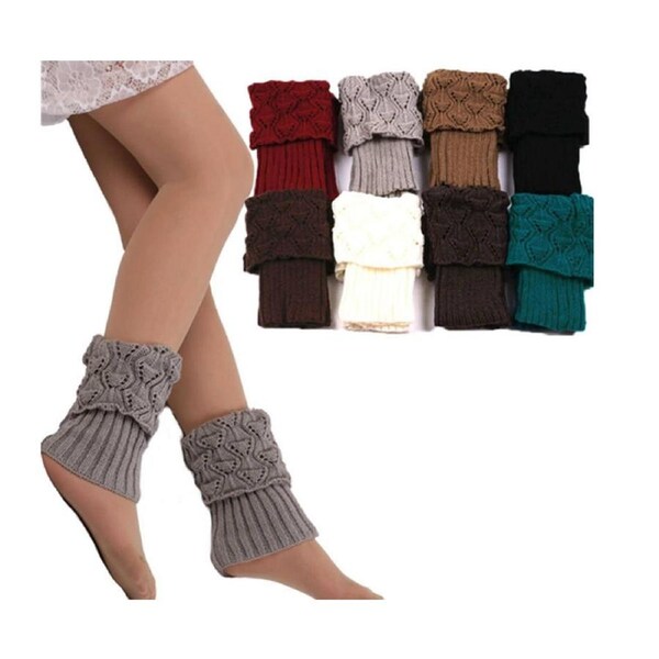 Women Winter Leg Warmers Boot Socks -3 PAIRS(Random Color)