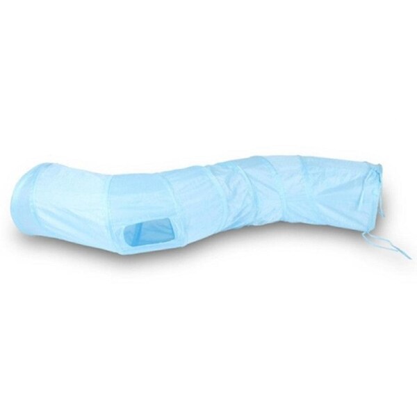 S-Shape Funny Pet Tunnel Cat Play Tunnel Foldable Cat Toys(Blue)