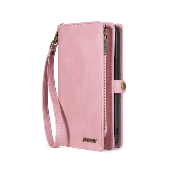C27 Pink Smartphone Protective Diagonal Wallet Cover for iPhone 14 Pro Max 6.7 inch