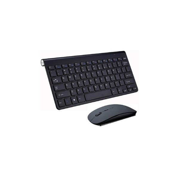 Wireless Compact Portable Mini Keyboard And Mouse Combo Set - Black