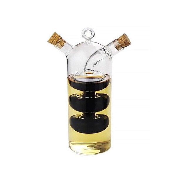 Glass Oil Vinegar Dispenser Bottle with Cork Lid Kitchen Soy Sauce Container