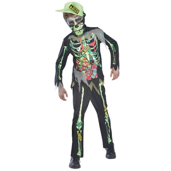 Toxic Zombie Child Costume Size 8-10 Years