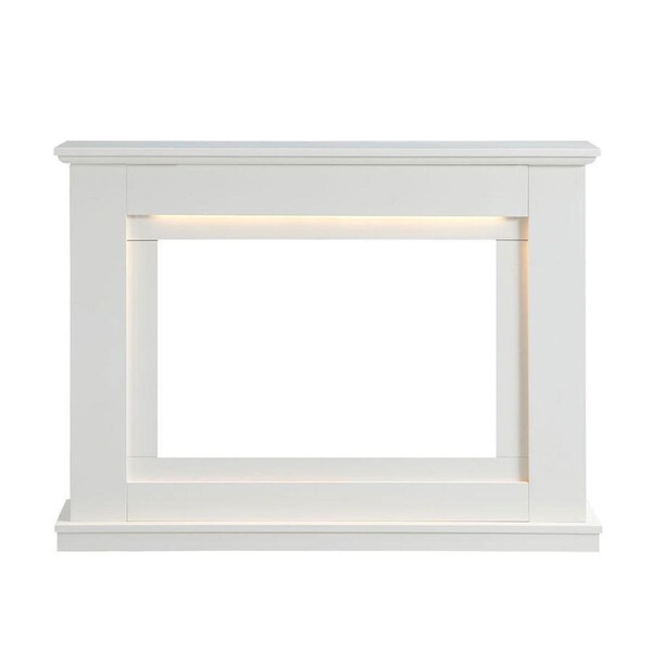 Opal Electric Fireplace Heater White Mantel